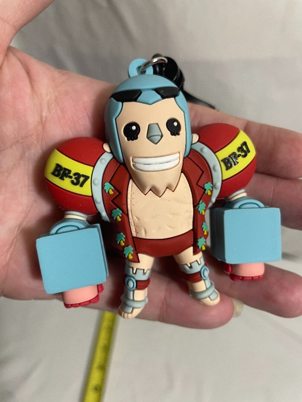 One Piece Franky BR-37 3D Foam Figural Bag Clip Keychain Anime Monogram
